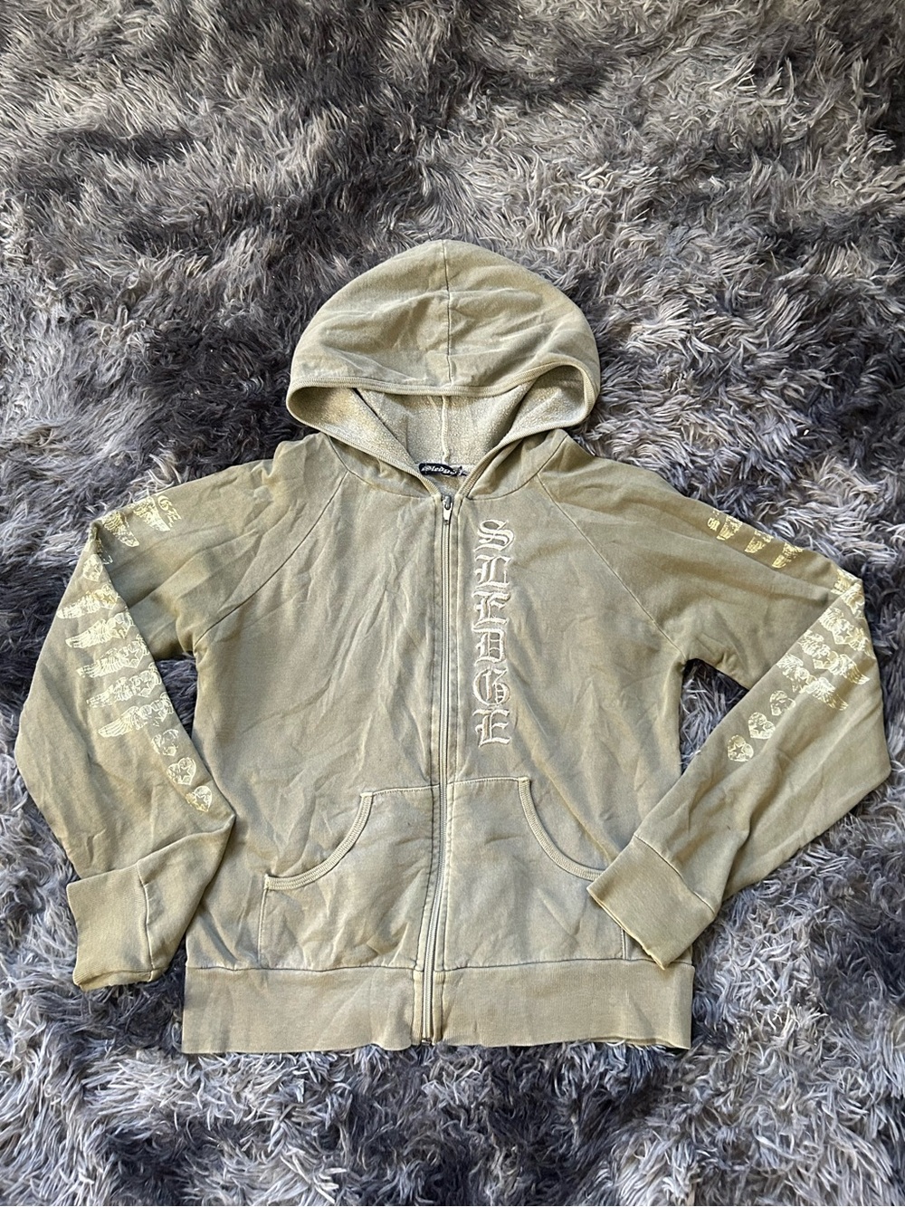 SLEDGE USA Green Zip Up Hoodie